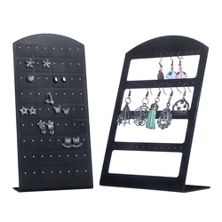 Présentoir à bijoux en plastique portable, porte-boucles d'oreilles, porte-clous d'oreille, vitrine de boucles d'oreilles, rangement, boîte de support d'évaluation T1, 48/72 trous
