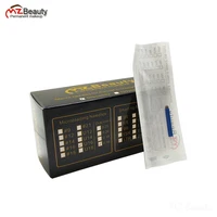 16 agujas de Microblading Nanao en forma de U de diámetro, 0,16 MM, cosméticos, pluma de maquillaje permanente, tatuaje de belleza MZ, Agulha, lote No. Cuchillas de día EXP