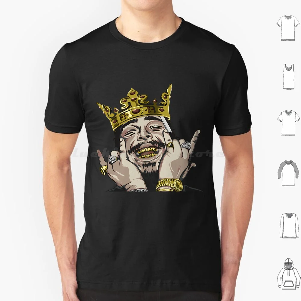 آخر ملك الراب روك تي شيرت القطن الرجال النساء لتقوم بها بنفسك طباعة آخر الهيب مالون هوب مغني الراب آخر البوب مالون الراب بوست R B مالون #1