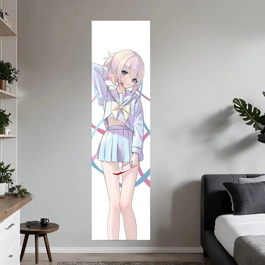 Pastel Yami Kawaii Anime Tapestry, O-OmgkawaiiAngel Sailor Uniform Dark Cute Art Print Wall Hanging for Indie Dorm Bedroom Decor