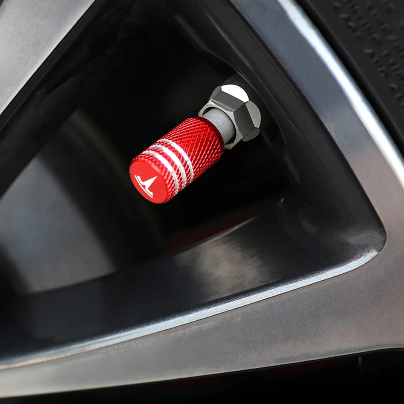 4 قطعة سيارة الإطارات صمام ينبع غطاء الألومنيوم الإطارات عجلة الجذعية غطاء صمام الهواء ل تسلا نموذج 3 نموذج X Y S رودستر #5