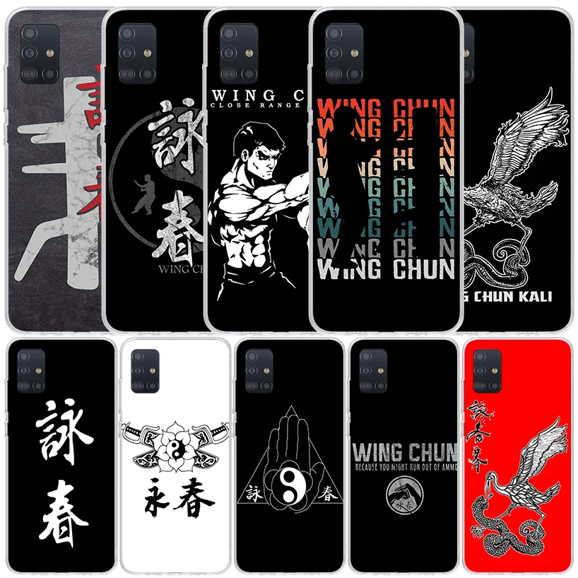 Wing Chun Kung Fu Silicon Call Phone Case For Samsung Galaxy A51 A50S A71 A70 A41 A40 A31 A30 A21S A20E A10 A6 A7 A8 A9 Cover