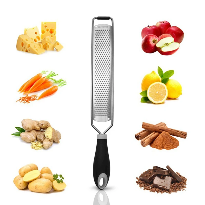 Kitchen Supplies Shredder Vegetable Grater Stainless Steel Cheese Grater Lemon Grater Chocolate Grater-2Pcs