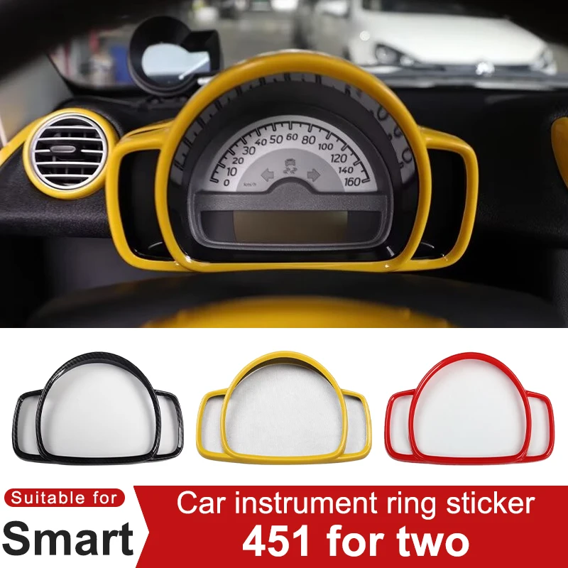 For Smart Brabus 451 Fortwo Car Dashboard Frame Instrument Circle Decorative Sticker Car Interior Modification Accessories