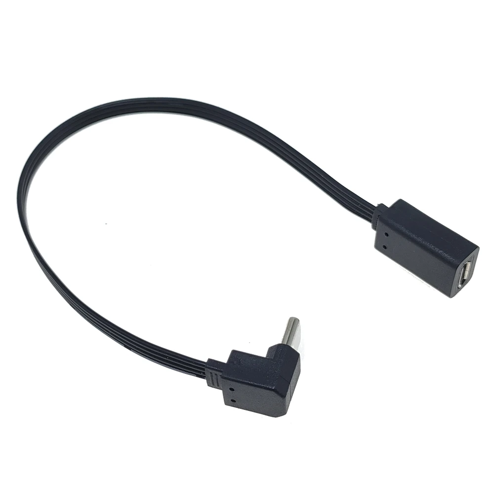 10 СМ 20 СМ Угол кабеля Micro USB «мама» к USBC «папа» 90 градусов Кабель MicroUSB к USB типа C «папа» Синхронизация данных зарядка