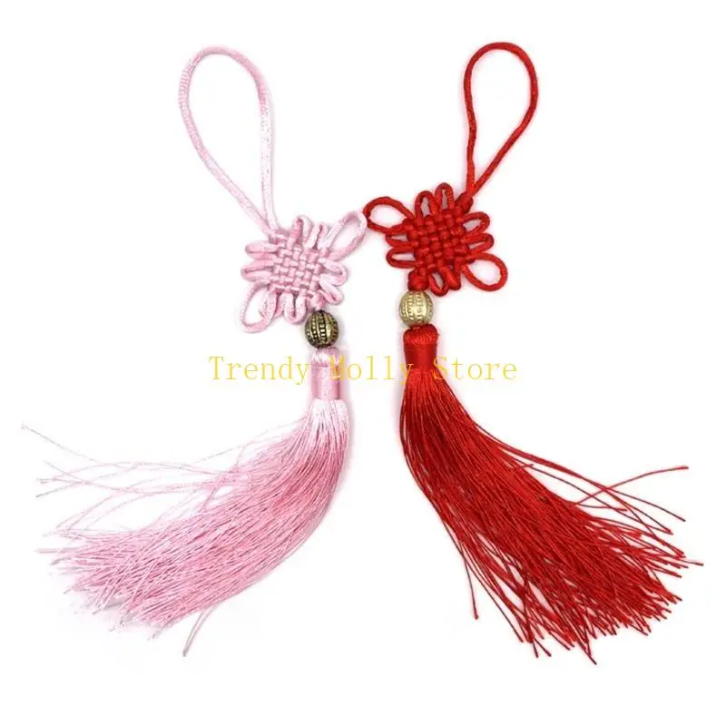

N5KB Chinese Knot Hanging Decoration Handmade Craft Garment Jewelry Pendant Accessory