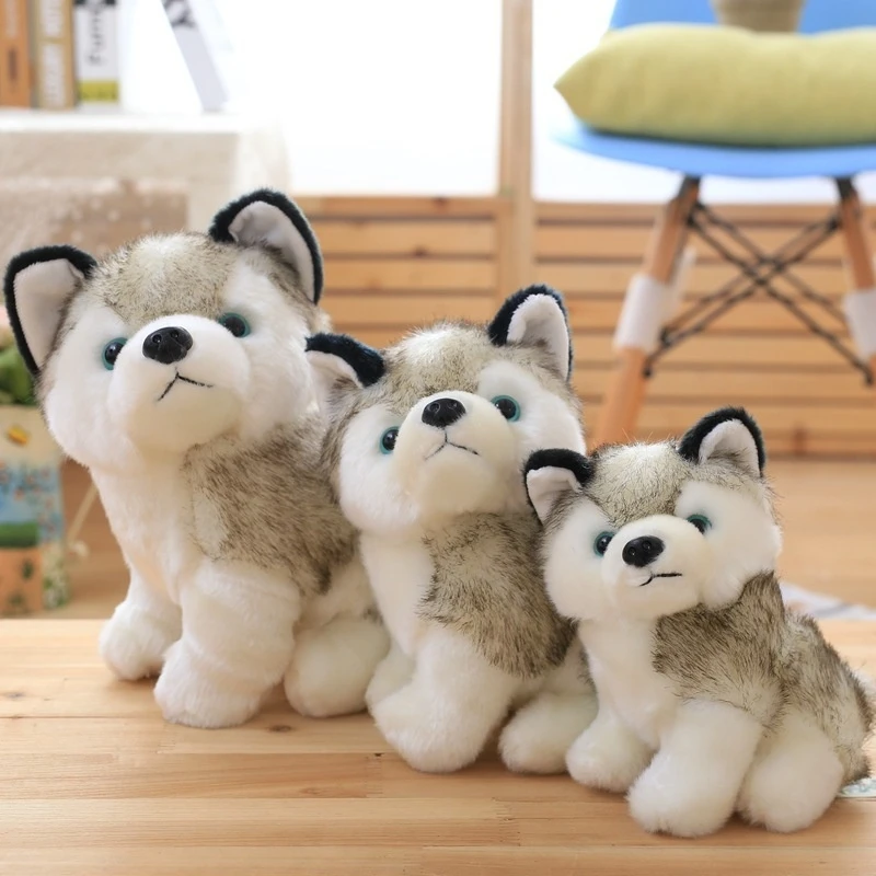 

Cute simulation husky doll plush toy puppy Erha cute companion doll trumpet doll girl boy birthday gift holiday gift