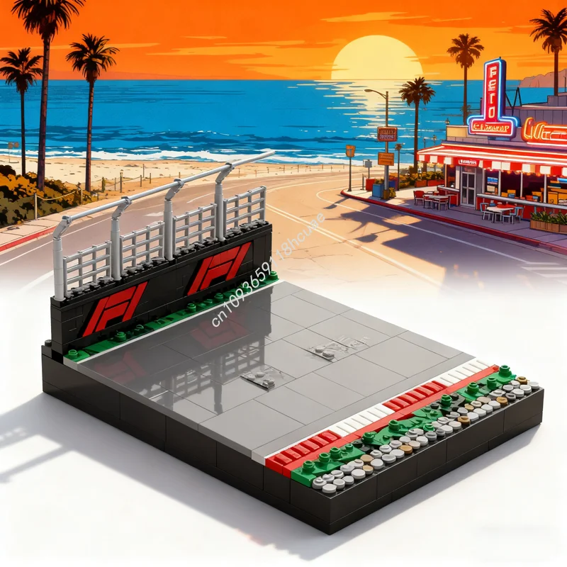 

619 шт. MOC City Champions Суперкар Формула 1 Дисплей Стенд Модель Строительные Блоки Игрушка DIY Творческий Кирпич Рождественские Подарки Дети