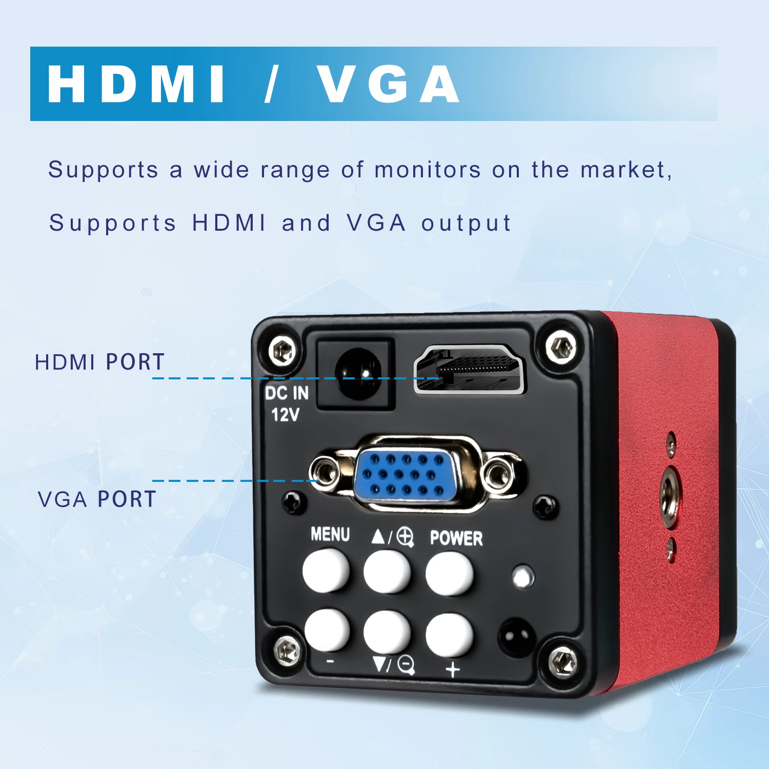 NICE-Power 48MP 4K Digital Microscope,Ultra High Resolution HDMI USB Microscope Camera 150X Lens for Industrial QC PCB Soldering