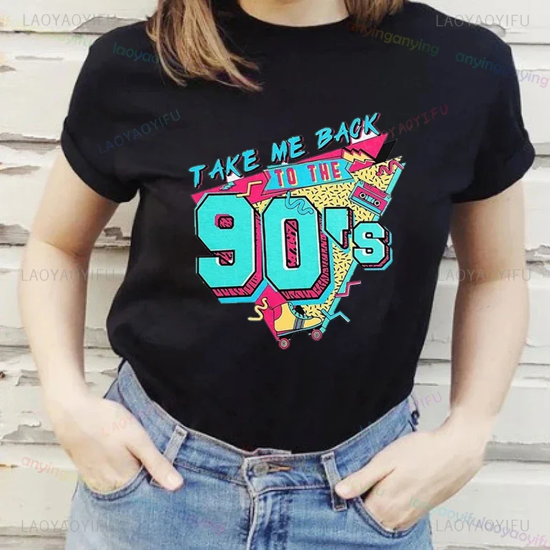 Take Me Back To The 90's T Shirt I Love The 90s Shirts Y2k Love 90 Tshirt Vintage for Birthday Party Gift Men Women Clothing