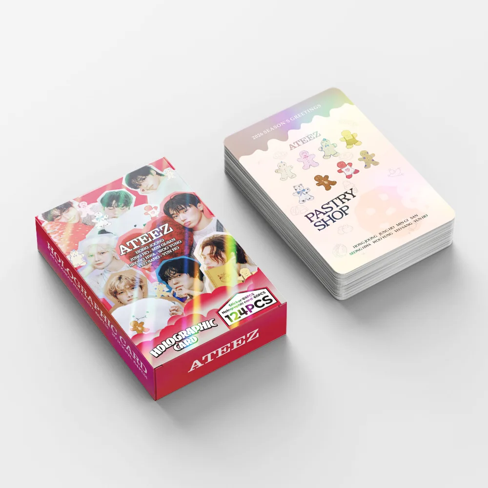

124 лазерных карточек K-pop группы 2026 SEASON’S GREETINGS, флеш-стикеры, карточки LOMO, фотокарточки высокого разрешения, коллекция для фанатов