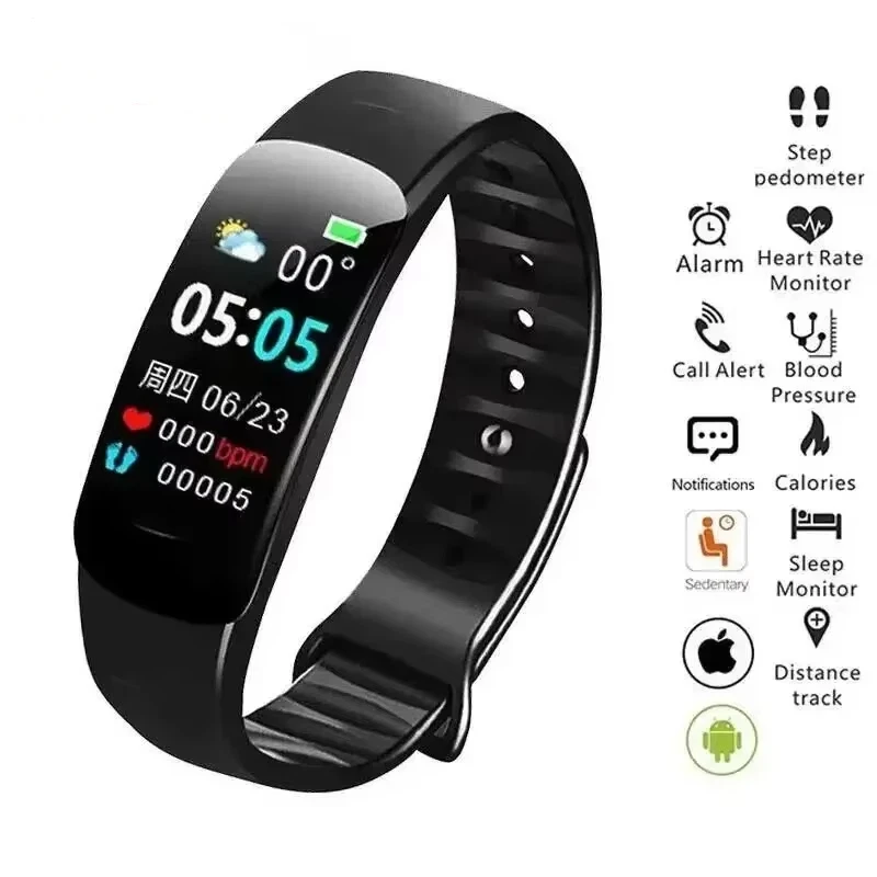 Smart Watch Men Women Gifts Bluetooth Step Counting Fitness Tracker Heart Rate Blood Pressure Sports Bracelet Smart Band