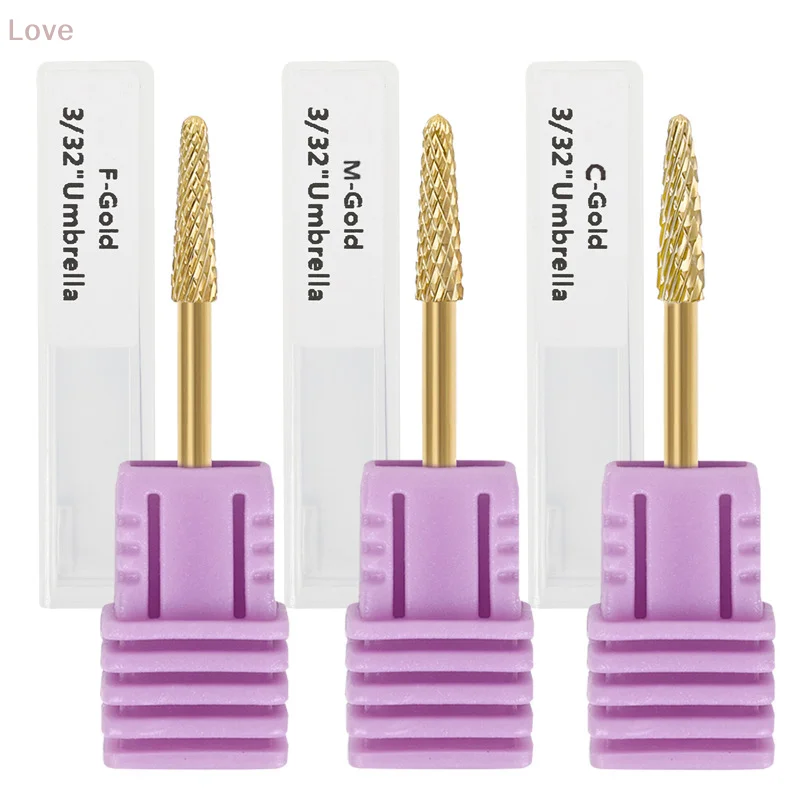 네일 드릴 비트 3/32'' 러시안 매니큐어 드릴 비트 로터리 버 큐티클 플레임 팁 네일 액세서리 도구 각질 제거