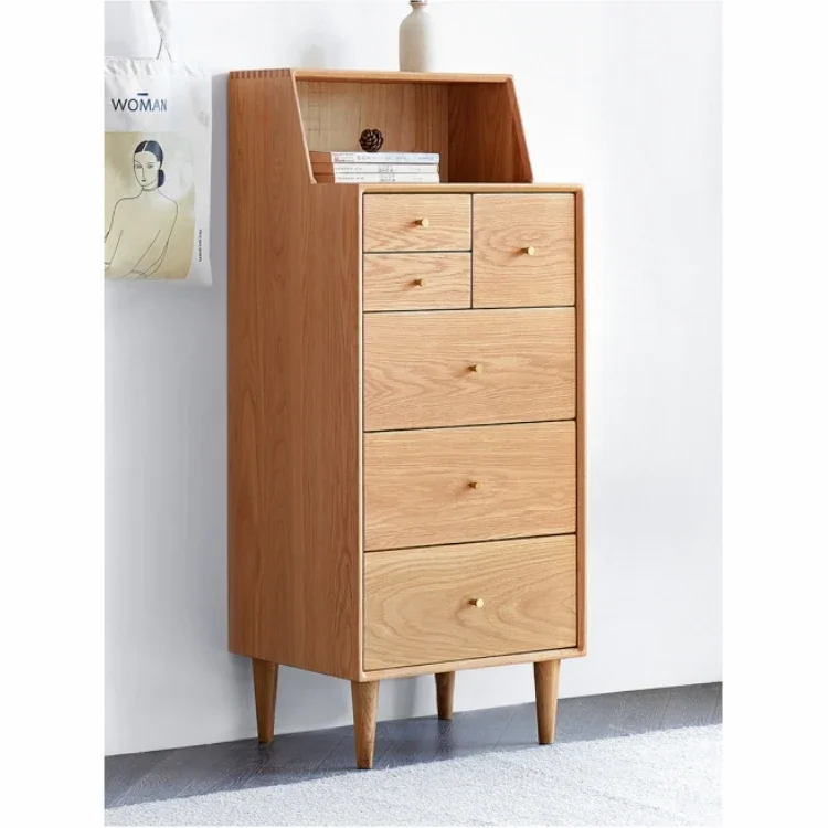 High Quality Modern Solid Wood Drawer Tall Chest Table Furniture Chest Of Drawers For Bedroom