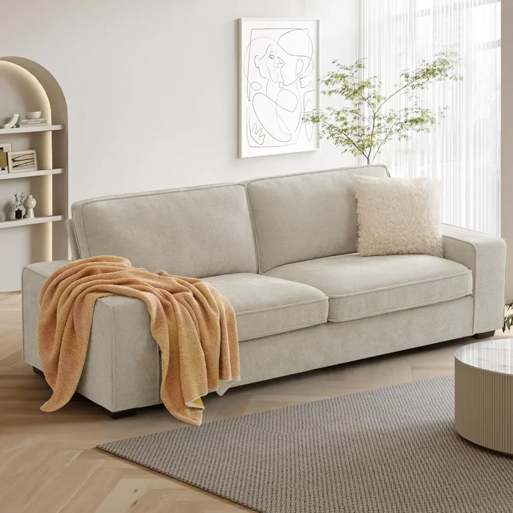 

Y Sofa with Deep Seat,Modern Chenille Love Seat Couch for Living Room with Removable Covers,Upholstered 2-Seater Small