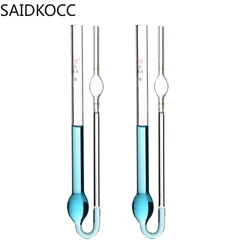 Ostwald Viscometer U-tube Capillary Viscometer for Fluid Viscosity Coefficient Measurement 1831 Type 0.4 0.5 0.7 1.0 1.5mm 1 PCS