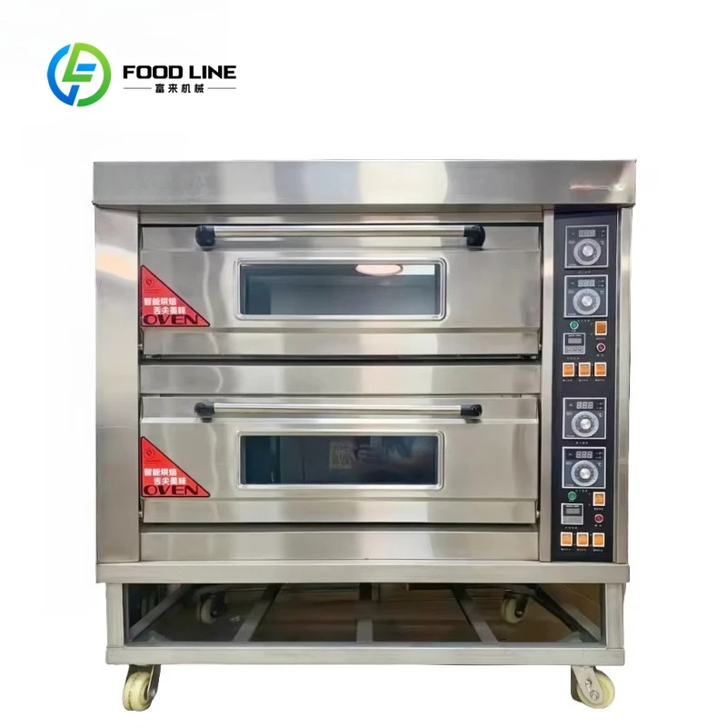 Customized Industrial 1/2/3-Deck Gas Electric Pizza Oven 2/4/6-Tray OEM Factory Food Grade Baking Equipment For Bread Cake Pizza