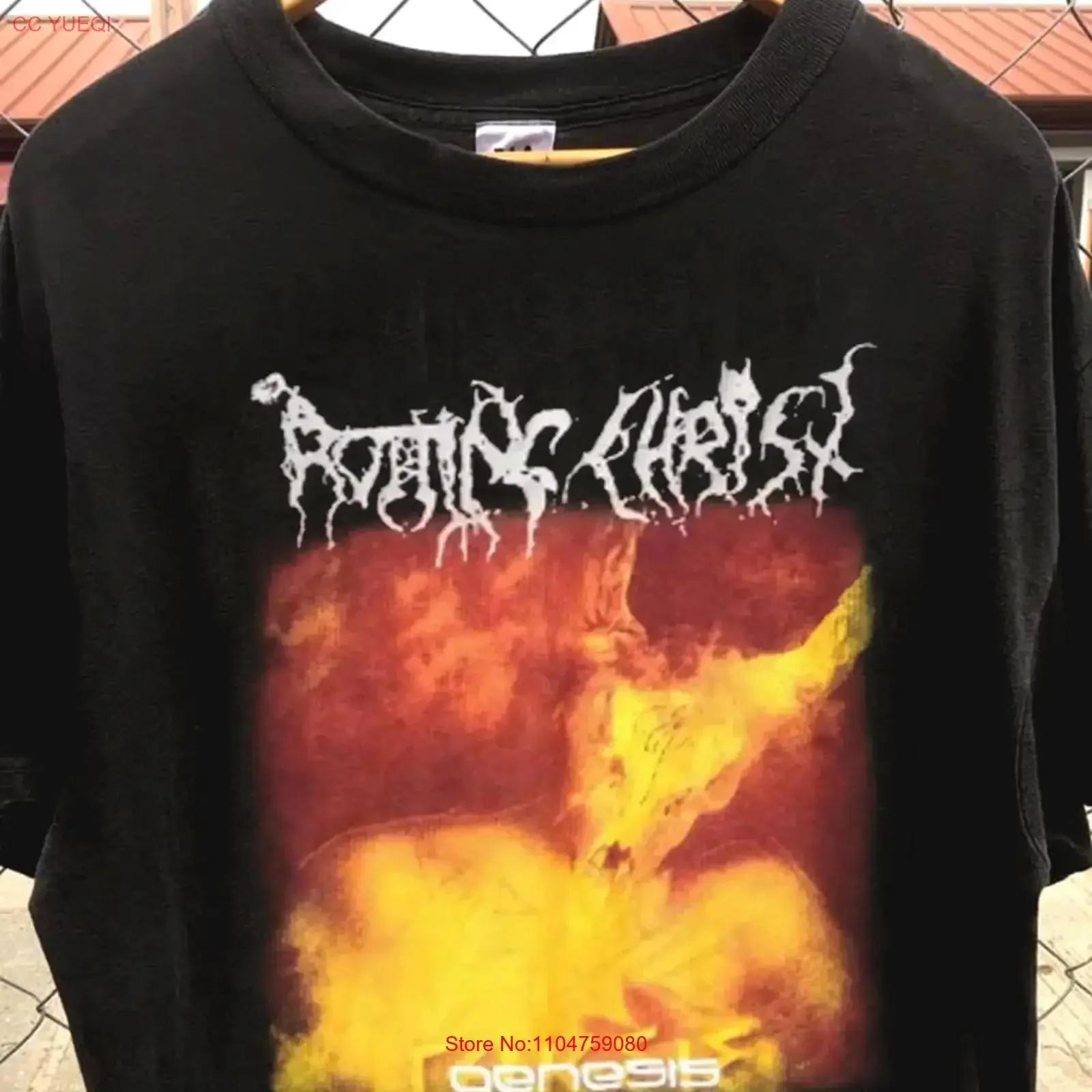 Rotting Christ Genesis unisex rock band t shirt S 5XL QT2617 vintage Washed Soft graphic Stretched designer clothes homme