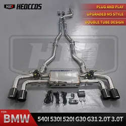 HEO For BMW 540I G30 Catback exhaust 520I 530I G31 B48 B58 2.0T 3.0T valve exhaust stainless steel 304 double pipe design