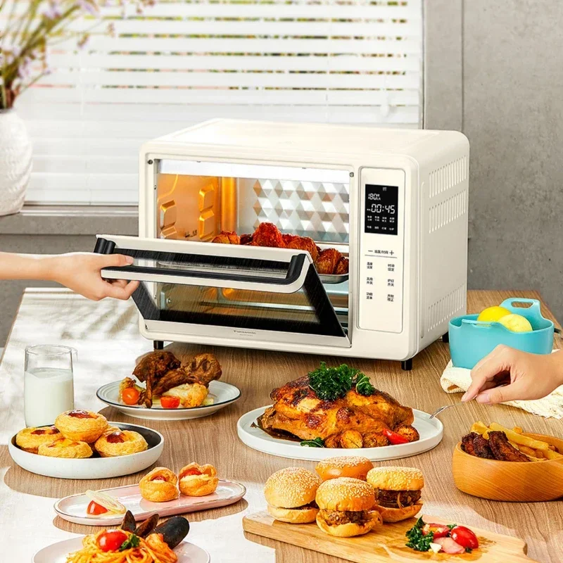 Retro Multifunctional Small Egg Tart Bread Cake Baking 30L Large Capacity Household Electric Oven Home Appliance Pizza Oven