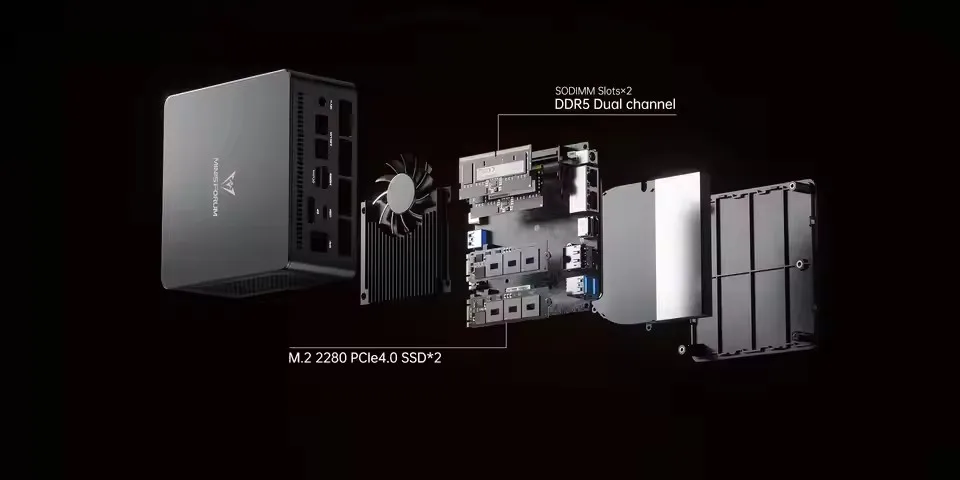 كمبيوتر صغير للألعاب MINISFORUM OCuLink UM890 UM880 Pro AMD Ryzen 9 8945HS R7 8845HS 2 * USB4 2 * DDR5 2 * PCIE4 كمبيوتر Windows 11 WiFi6E