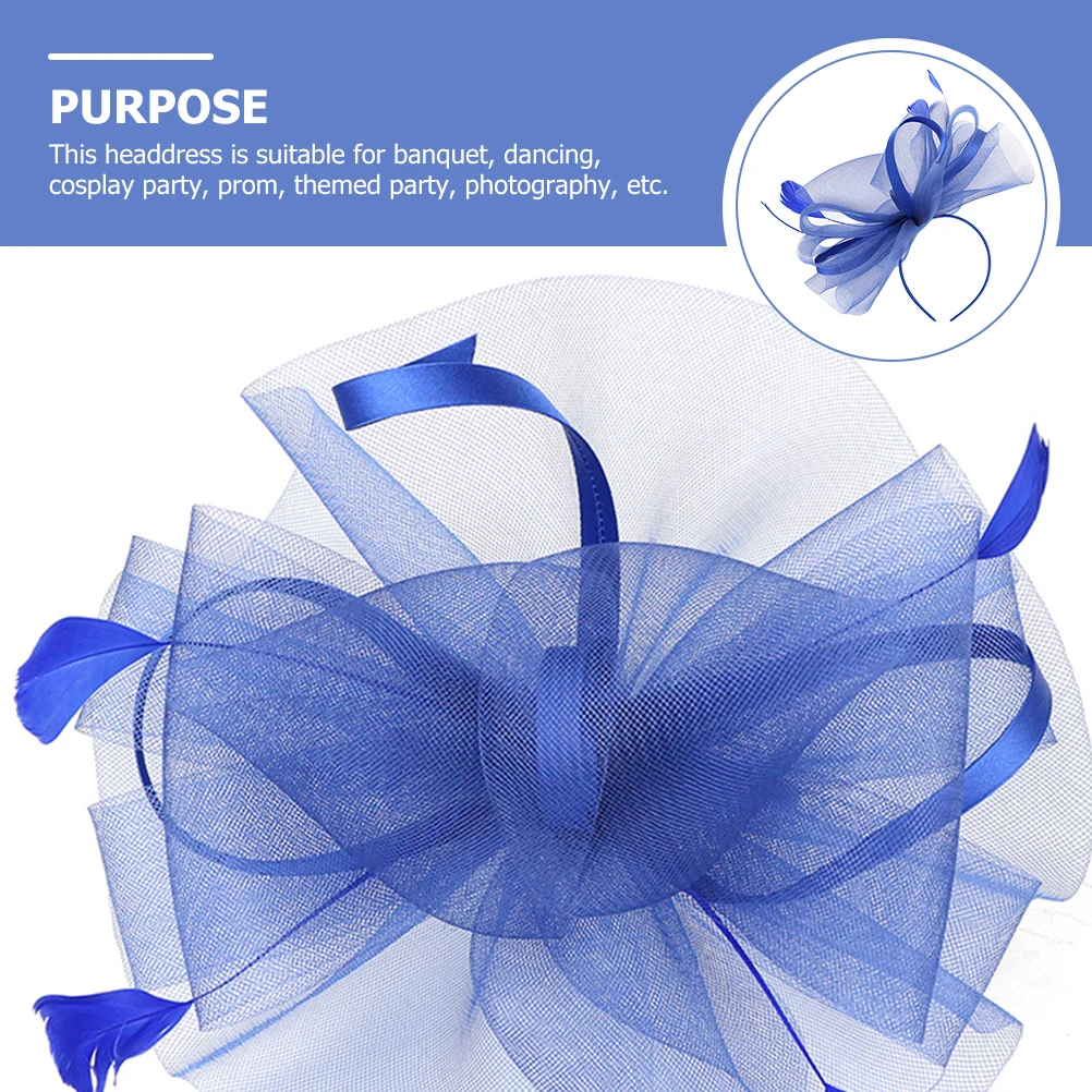 

Bridal Headpiece Women Elegant Mesh Fascinator Detachable Clips Headbands Banquet Party Prom Photography Gift Hair Accessories