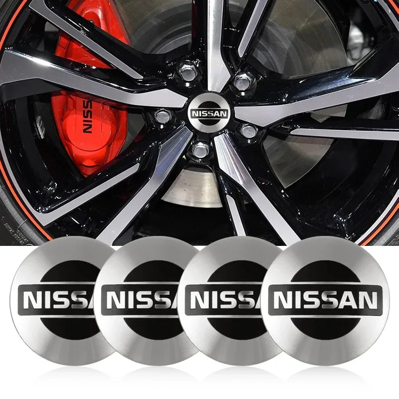 

4 шт. 56/60 мм для Nissan Nismo GTR Versa Almera X-Trail Xterra Qashqai Note: Декоративные наклейки-эмблемы на колпаки колесных дисков