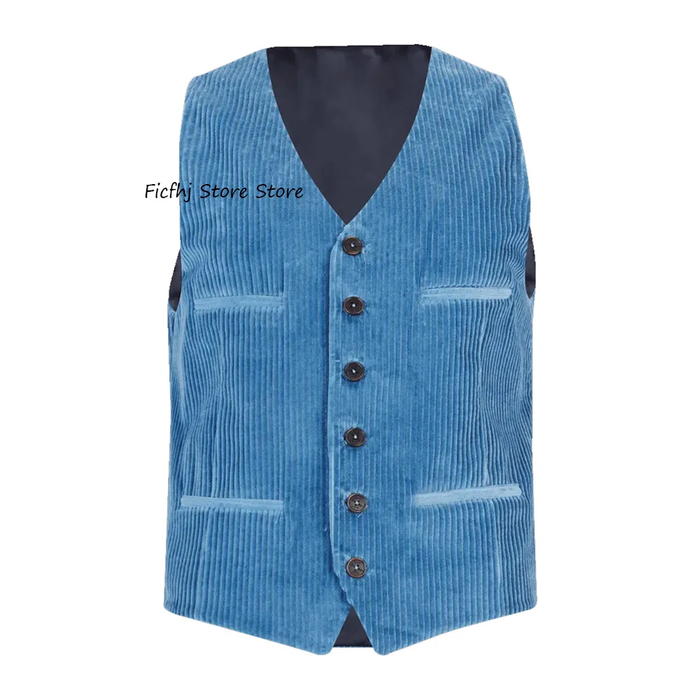 

Мужской жилет с v-образным вырезом из вельветовой ткани, прямые карманы, однобортный жилет для работы, модный костюм, рабочие крутые костюмы, блейзер, одежда