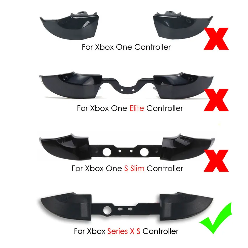 YuXi Für XBox Serie X S Controller RB LB Bumper Trigger Taste Mod Kit Nahen Bar Halter Ersatz Für XSX XSS