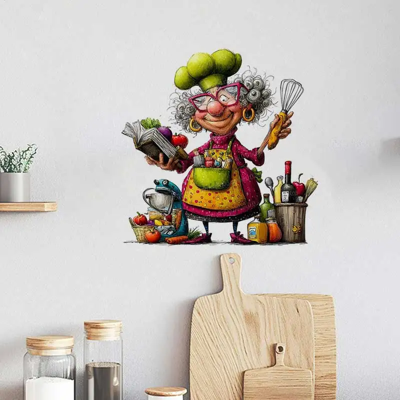 Funny Cooking Ladies Decal Stickers Home Decor Kitchen Dining Room Cabinet Refrigerator Vinyl Artwork for Ladies AA244 - view 2