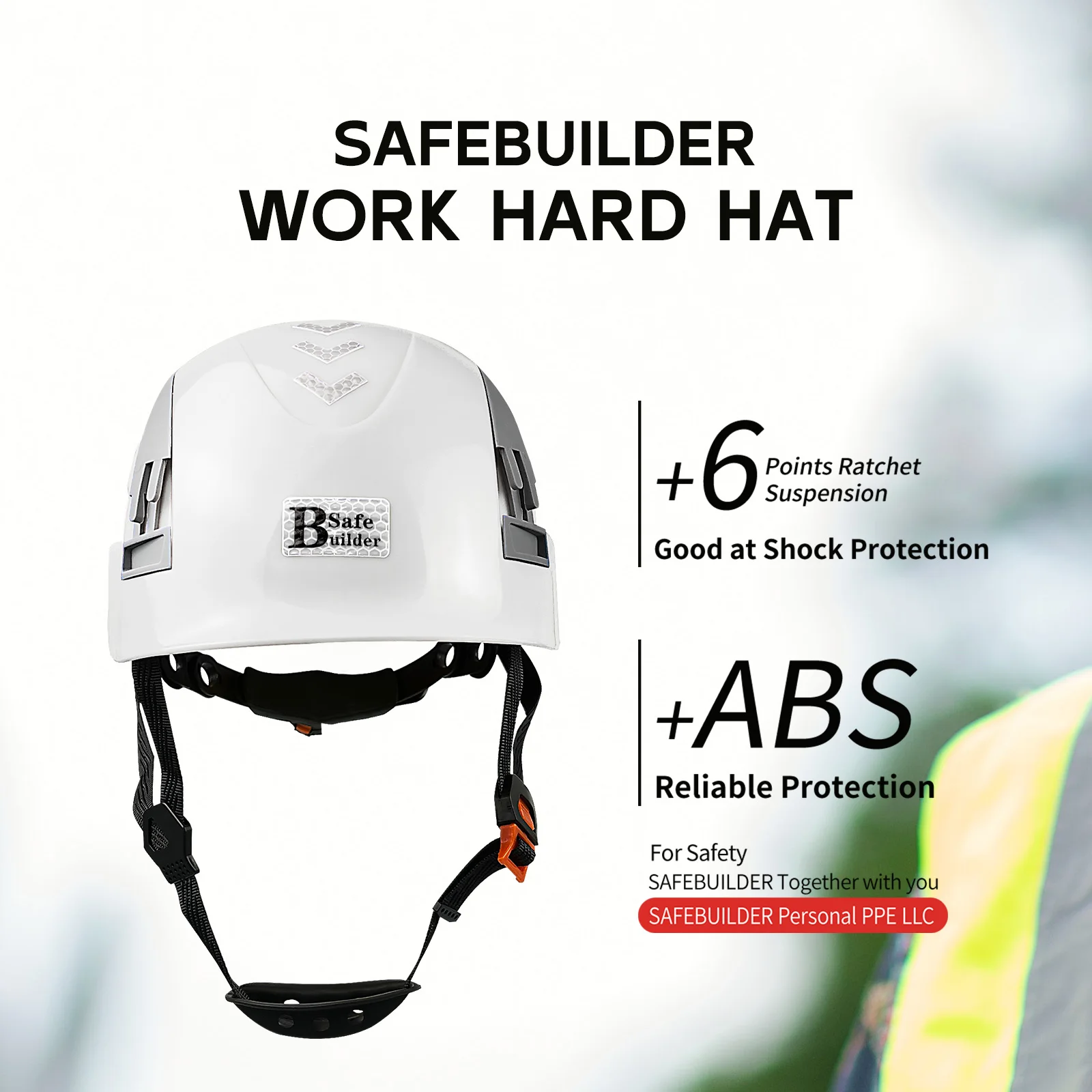 خوذة أمان CE قابلة للتعديل بفتحات تهوية متعددة الاتجاهات ABS البناء قبعة صلبة مهندس قبعة العمل الصناعية ANSI #5