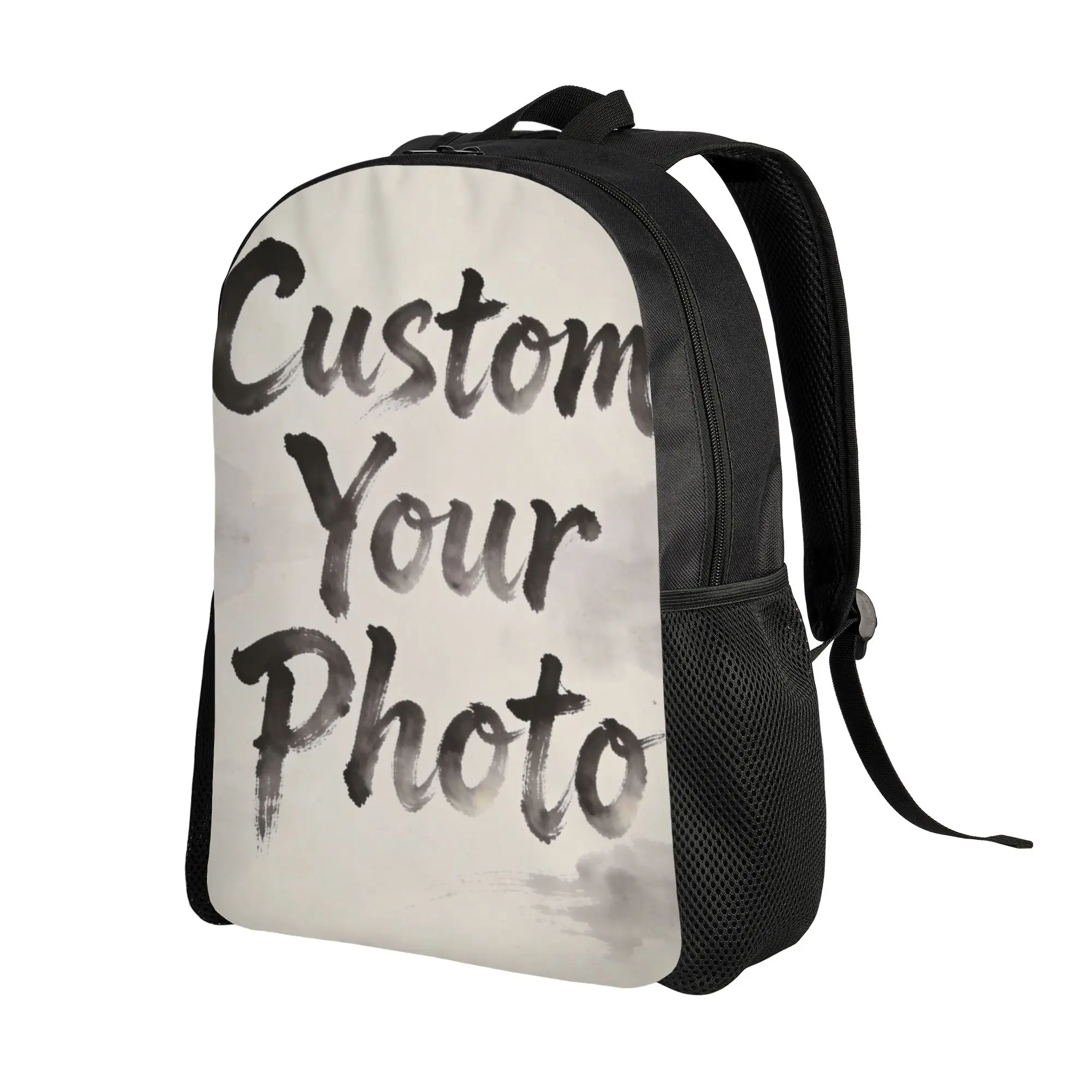 Custom Your Photo Logo Text Backpack for Women Men College School Student Bookbag Fits 15 Inch Laptop  Bags
