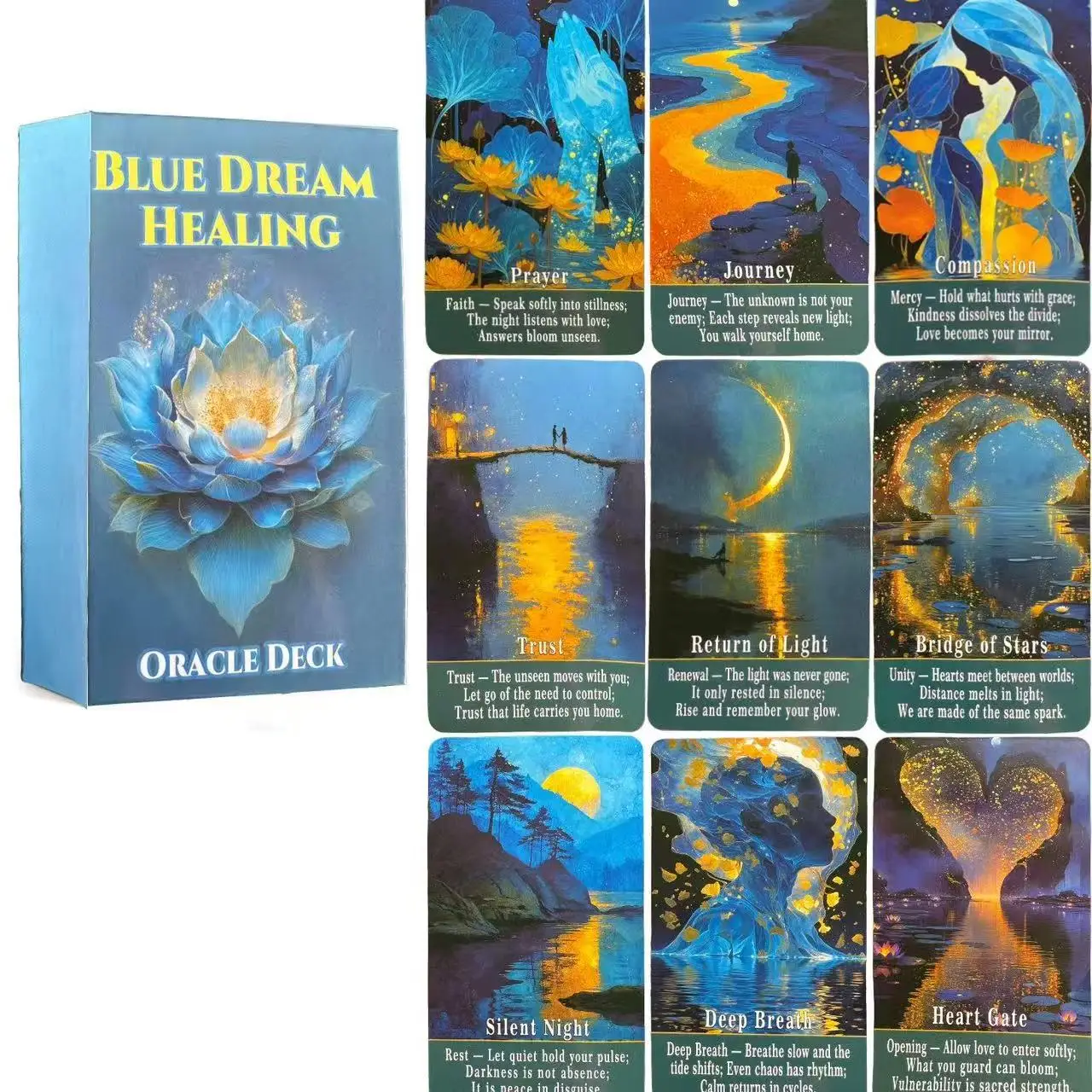 

Blue Dream Oracle Cards for Beginners, 80 Cards Oracle Tarot Deck, Fortune Telling Cards for Spiritual Guidance, Daily Readings