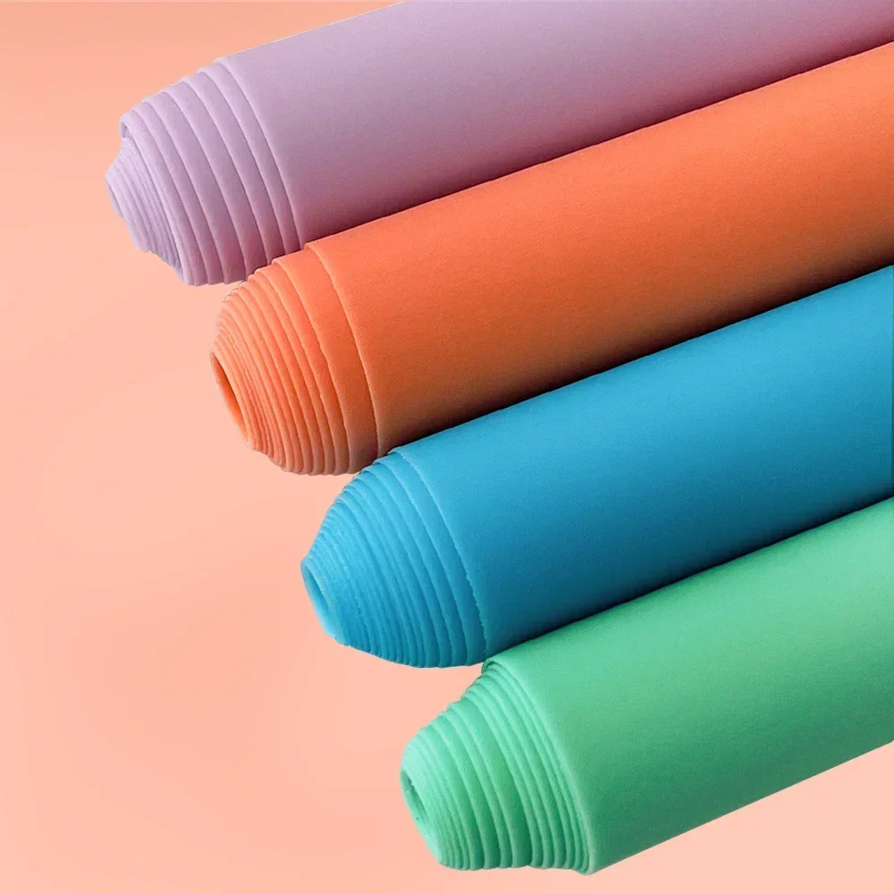 

Jelly Frosted Solid Colored Translucent PVC Faux Leather Soft Vinyl Fabric Roll for Making Bag Shoe Garment DIY Accessories