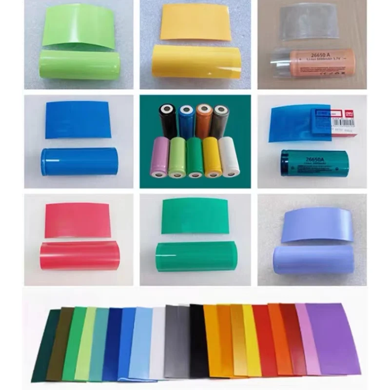 100pcs PVC Heat Shrink Tube 18650 Lipo Battery Wrap Precut Insulated Film Cover Lipo Battery Sleeve Casing