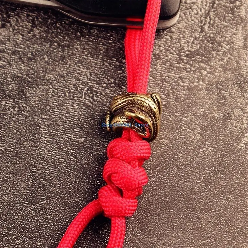 

T3LC Metal Snake Head Charm Pendant for Handmade Bracelets and Necklaces Large Hole Braiding Gear