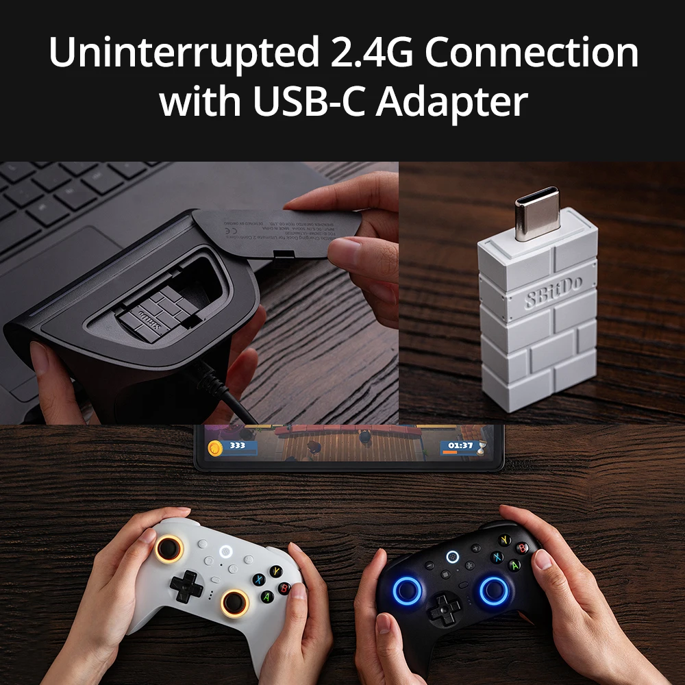 8BitDo Ultimate 2 Wireless Gaming Controller for PC & Android with TMR Joysticks, Switchable Triggers, Motion Control, 8Speed