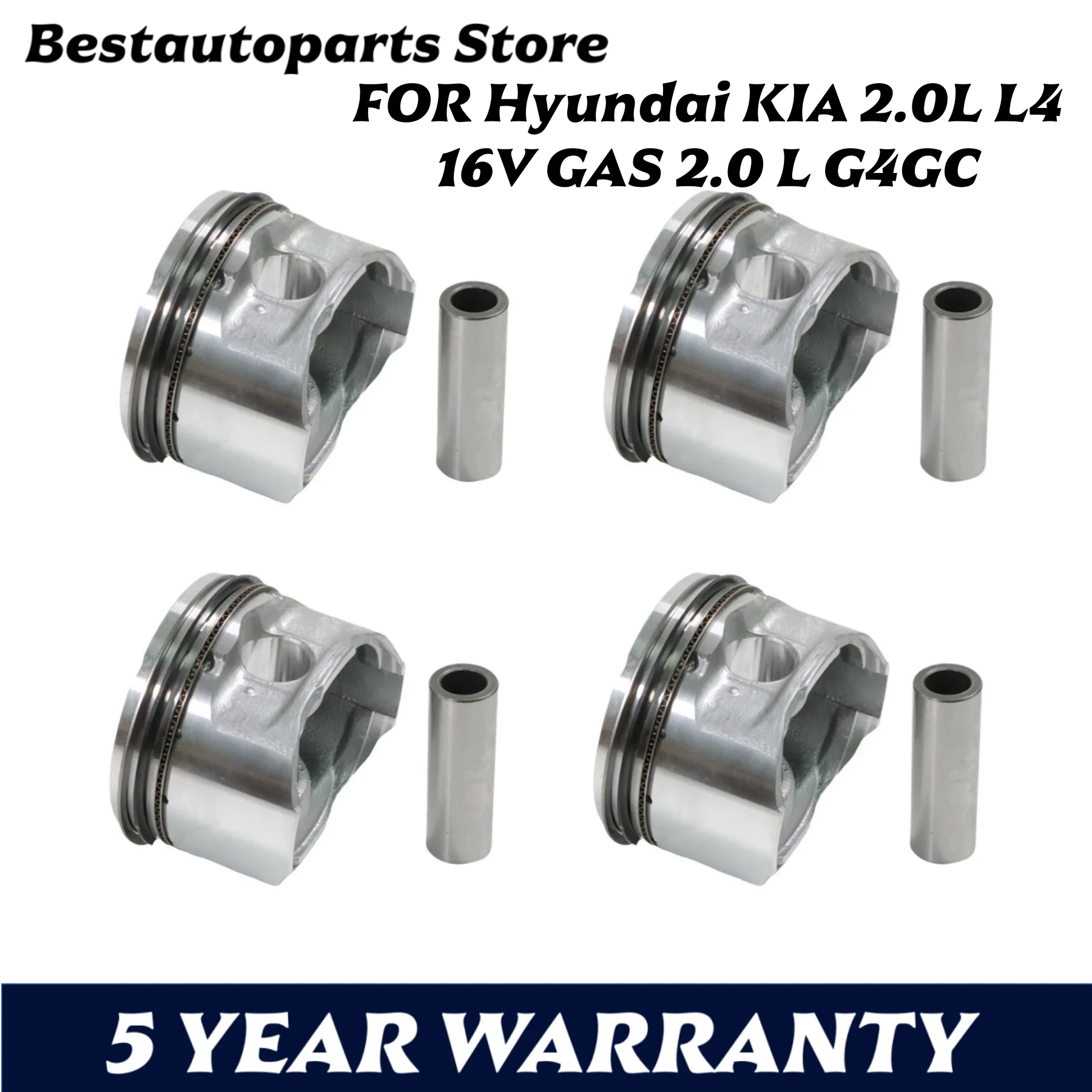 

STD AUTO ENGINE PARTS PISTON & RING KIT SET FOR Hyundai KIA 2.0L L4 16V GAS 2.0 L G4GC 1995-2012 OE 23410-23710 S2080170