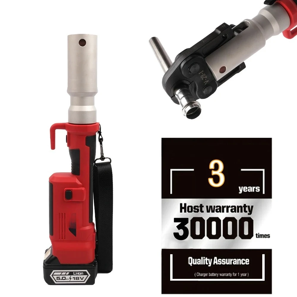 Powered Hydraulic Pipe Crimping Tool Portable Rechargeable PEX Multilayer Pipe Press