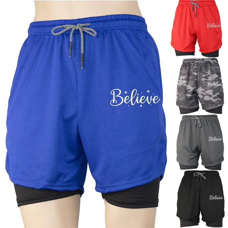 

Мужские повседневные шорты для фитнеса с несколькими карманами и принтом, пляжные шорты для тренировок, облегающие повседневные стильные шорты на подкладке