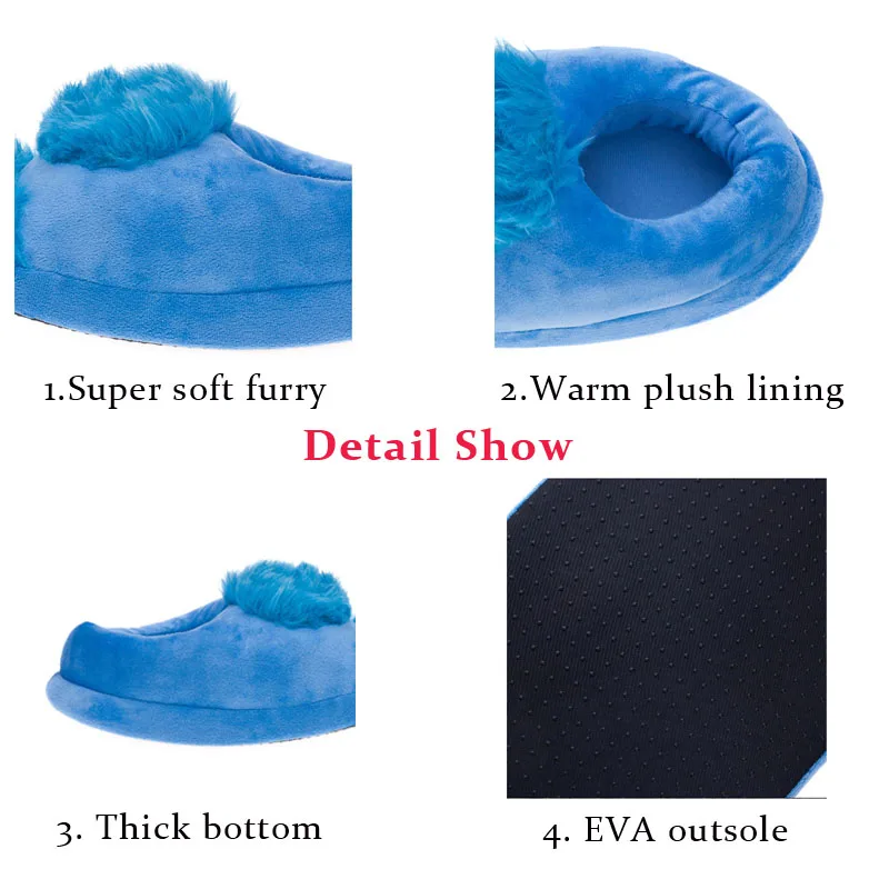 Women\'s Chunky Warm Slippers Home Ladies Creative Bigfoot Indoor Fuzzy Slipper Shoes 2021 New Trendy
