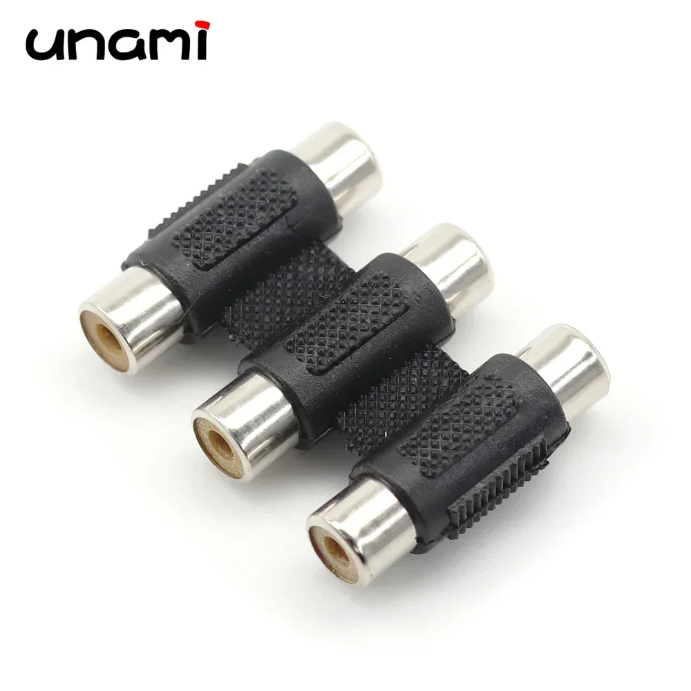 Conector RCA hembra a hembra, 1 piezas, macho a macho 2/3, Cable AV, adaptador de extensión de Audio y vídeo CCTV