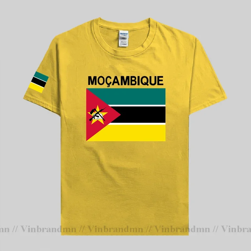 Mozambique Mens Tshirt Africa Fashion Jerseys Nation Team Tshirt 100% Cotton T-shirt Clothing Sports Tees Country MOZ Mozambican