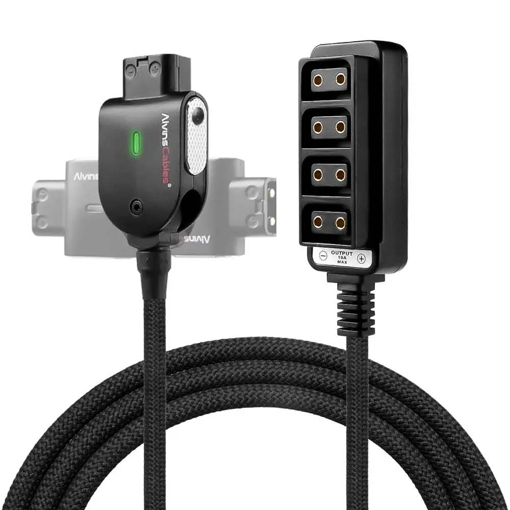 

Alvin's Cables Smart D-tap Splitter Cable, Smart Dtap Male to 4 Port Dtap Female Braided Power Cable for ARRI RED Teradek