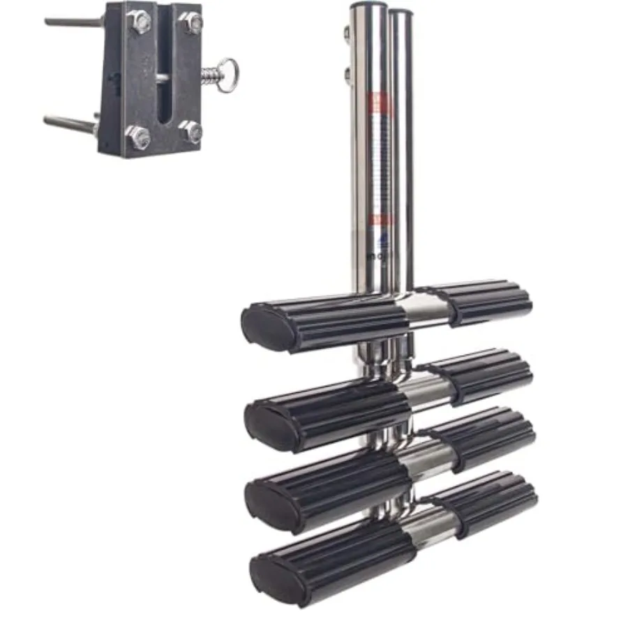 

【Spot goods】4-Step Stainless Steel Dive Ladder - Heavy Duty Telescoping Boat Ladder for Marine Yacht RV and Camper