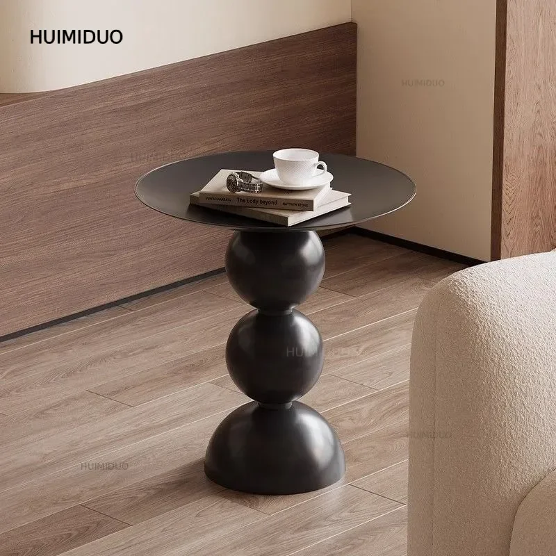 Retro Coffee Table Round Side Tables Luxury Bedside Table Multifunctional Minimalist Living Room Tea Tables Home Furniture