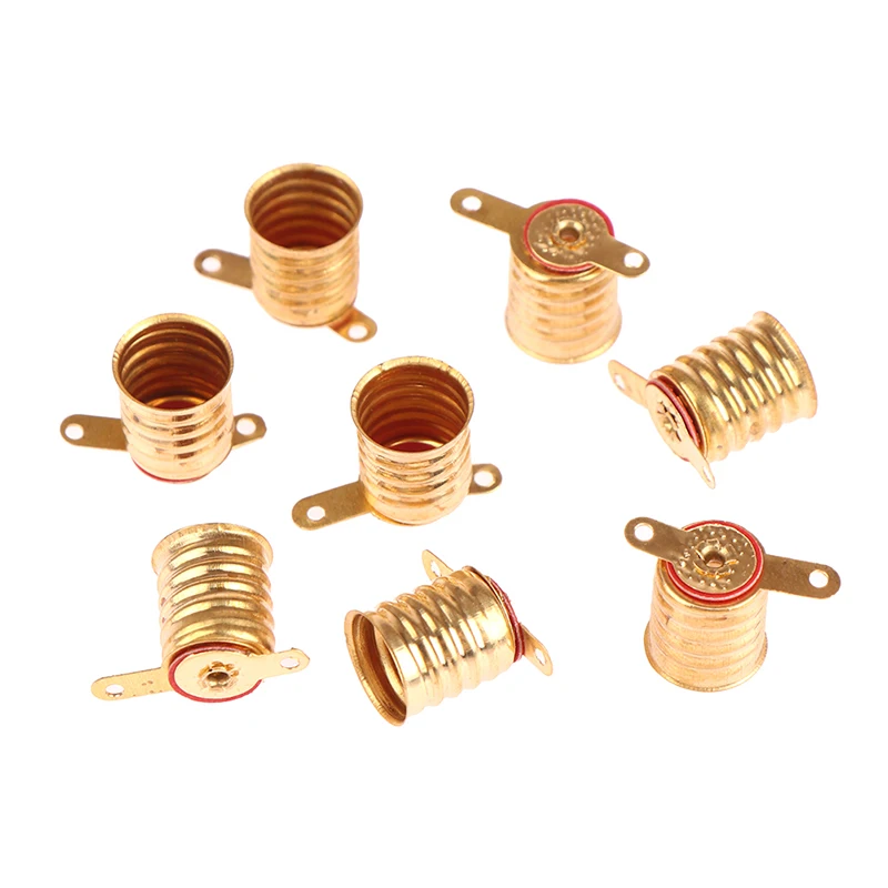 10Pc E10/E14 Screw-Type Copper Lamps Base Bulb Electric Bead Lamp Holder Home Experiment Circuit Electrical Test Accessories