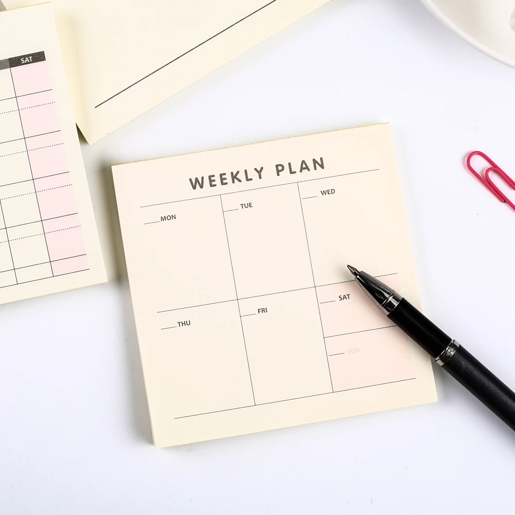 Korean Weekly Month Planners Memo Pad Check List To Do Notebooks Note Book Planning Agenda Notepads Aesthetic Journal Stationery