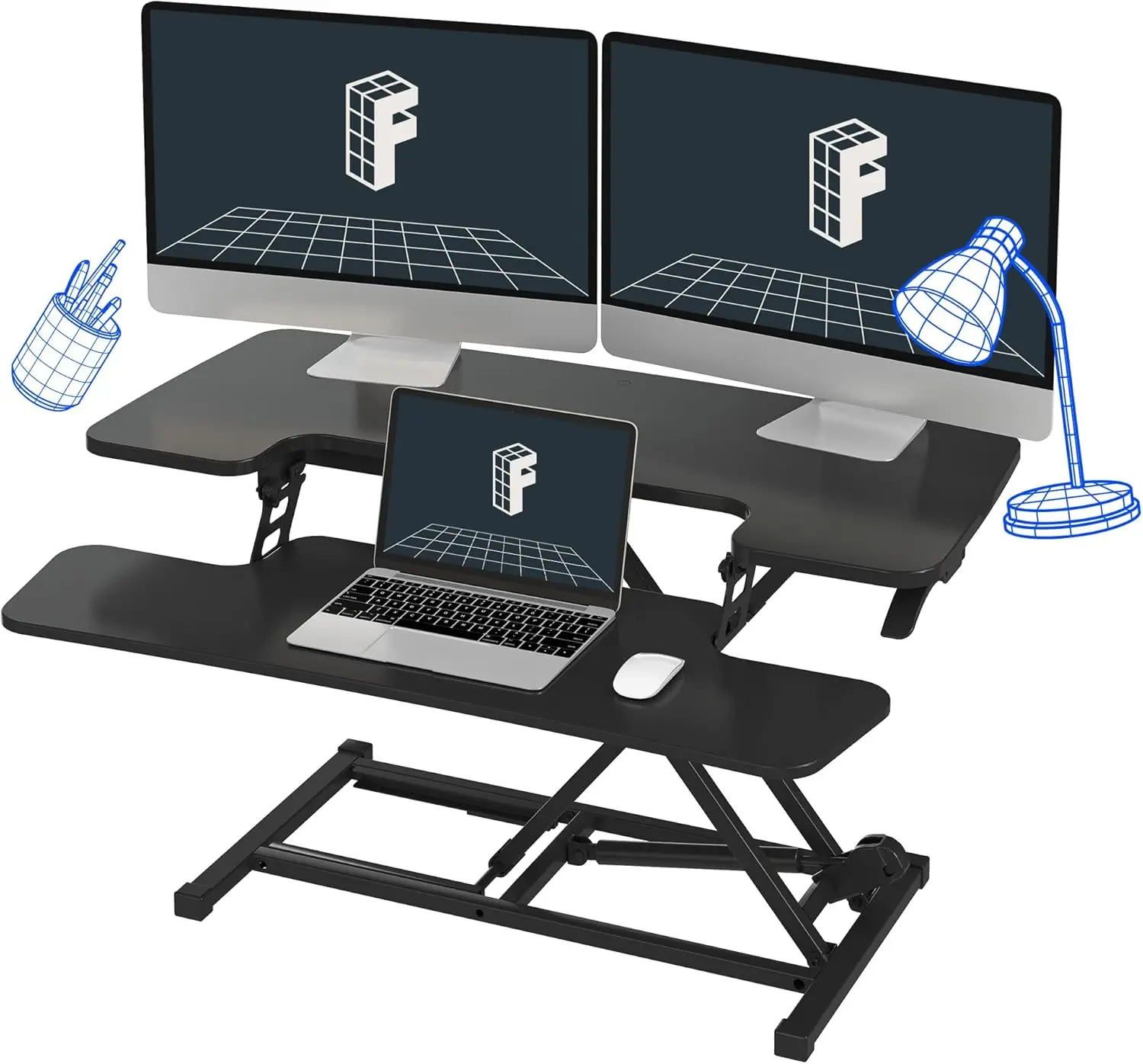 35in Standing Desk Converter Height Adjustable