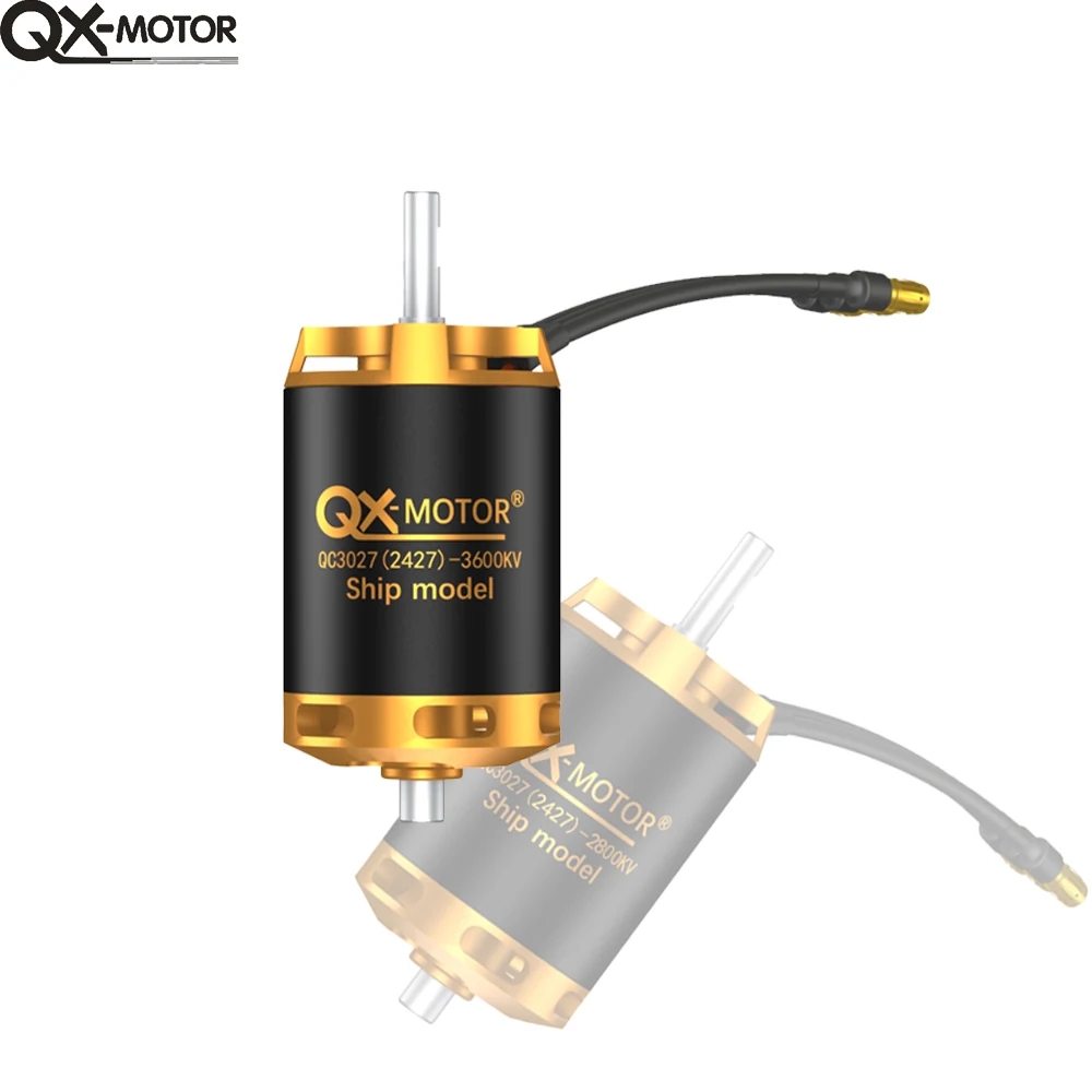 QX-MOTOR QC3027 2800KV 3600KV 3800KV Brushless Motor DIY RC Coreless Strong Torque Toy RC Car Ship Model Motor Accessories